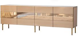 TV staliukas Kalune Design Leon, aukso sp./bronzos sp., 180 cm x 35 cm x 59 cm