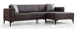 Kampinė sofa - lova Atelier Del Sofa Horizon, tamsiai pilka sp., dešininė, 250 x 140 cm x 77 cm