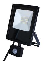 Prožektorius su judesio davikliu, pastatomas I-Watts, 20 W, 1500 lm, 6500 °K, IP44, juoda sp.