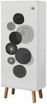 Batų spintelė Kalune Design Vegas B 941, ruda sp./balta sp./juoda sp., 38 cm x 50 cm x 135 cm