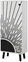 Batų spintelė Kalune Design Vegas SB 963, balta sp./juoda sp., 38 cm x 50 cm x 135 cm