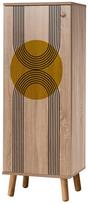 Batų spintelė Kalune Design Vegas S 907, ąžuolo sp./juoda sp., 38 cm x 50 cm x 135 cm