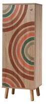 Batų spintelė Kalune Design Vegas S 935, ruda sp./įvairių spalvų, 38 cm x 50 cm x 135 cm