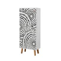 Batų spintelė Kalune Design Vegas B 946, balta sp., 38 cm x 50 cm x 135 cm