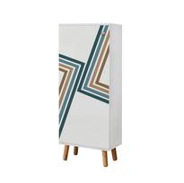 Batų spintelė Kalune Design Vegas B 951, balta sp., 38 cm x 50 cm x 135 cm