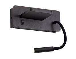 Šviestuvas sieninis CristalRecord Rob II, LED, 3000 °K, 2 x 5 W, juoda sp.