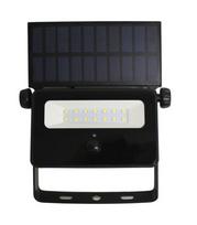 Prožektorius su saulės baterija, tvirtinamas prie sienos CristalRecord Telia, 16 W, 1650 lm, 6500 °K, IP65, juoda sp.