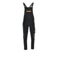 Darbinis puskombinezonis Sara Workwear Comfort, juoda sp./oranžinė sp., XL dydis