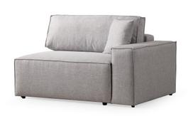 Kampinė sofa - lova Atelier Del Sofa Pirlo, šviesiai pilka sp./tamsiai pilka sp., kairinė, 260 x 100 cm x 88 cm