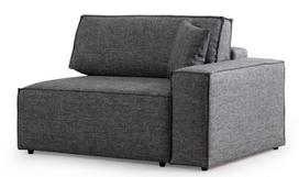 Kampinė sofa - lova Atelier Del Sofa Pirlo, tamsiai pilka sp., kairinė, 260 x 100 cm x 88 cm
