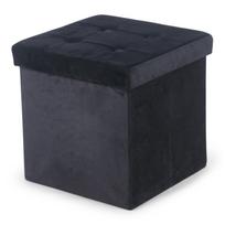 Pufas Domoletti, juoda sp., 38 cm x 38 cm x 38 cm