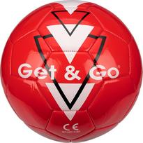 Futbolo kamuolys Get & Go Triangle, 5 dydis, balta sp./juoda sp./raudona sp.