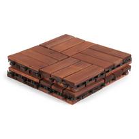 Terasų plytelė Garden Center, 30 cm x 30 cm x 2.2 cm, akacijų sp./ruda sp., 4 vnt.