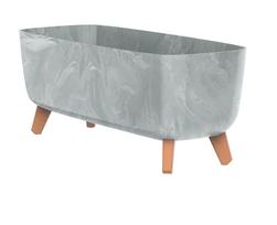 Gėlių vazonas Prosperplast Gracia DGCL600E-422U, plastikinis, 58 cm x 24 cm, Ø 58 cm, pilka sp.