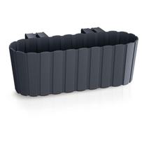 Balkoninis vazonas Prosperplast Boardee DDECZ400-S433, plastikinis, 38.3 cm x 21.2 cm, Ø 38.3 cm, antracito sp.