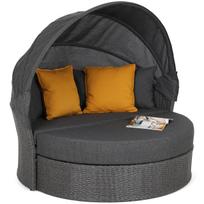 Lauko sofa Sydney 157064, pilka sp./tamsiai pilka sp., 150 cm x 165 cm x 143 cm