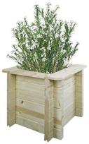 Gėlių vazonas Timbela M610-1, mediena, 38 cm x 38 cm, Ø 28 cm, medžio sp.