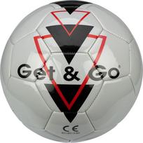 Futbolo kamuolys Get & Go Triangle, 5 dydis, juoda sp./raudona sp./pilka sp.