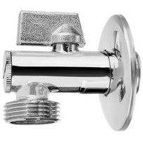 Rutulinis ventilis su filtru Invena ZW-12-W20-C, uždaromasis, unitazo bakeliui, skalbimo mašinai, 1/2" x 3/4"