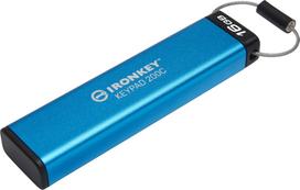 USB atmintinė Kingston IronKey, mėlyna sp., 16GB
