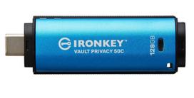 USB atmintinė Kingston IronKey Vault Privacy 50, mėlyna sp., 128GB