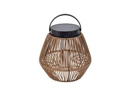 Pastatomas šviestuvas su saulės baterija Lutec Coppa, 2.8W, IP44, ruda sp./juoda sp.