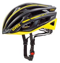 Dviratininkų šalmas vaikams Uvex 5 Race, juoda sp./geltona sp., 52-56 cm