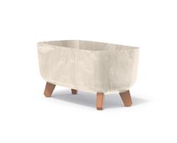 Gėlių vazonas Prosperplast Gracia DGCL400E-CY700, plastikinis, 39 cm x 19.5 cm, Ø 39 cm, smėlio sp.