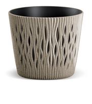 Gėlių vazonas Prosperplast Sandy DSR190W-4665W, plastikinis, Ø 18.9 cm, smėlio sp.