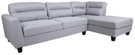 Kampinė sofa - lova Home4you Helsinki, šviesiai pilka sp., dešininė, 268 x 158 cm x 88 cm