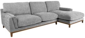 Kampinė sofa Home4you Basil, pilka sp., dešininė, 298 x 156 cm x 96 cm