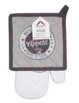 Puodkėlės ir pirštinės komplektas Domoletti PMM/G14145C, 18 cm x 31 cm, pilka sp.