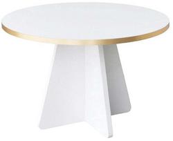 Kavos staliukas Kalune Design Mushroom, aukso sp./balta sp., 60 cm x 60 cm x 40 cm