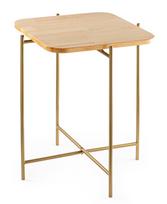 Kavos staliukas Kalune Design SHB-005-A, aukso sp., 46 cm x 46 cm x 56 cm
