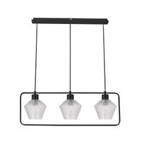 Šviestuvas kabinamas Candellux Lighting Niko, E27, 3 x 40 W, skaidri sp./juoda sp., 15 x 24 cm