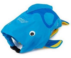 Vaikiška kuprinė Trunki PaddlePak Tropical Fish, mėlyna sp., 17 cm x 29 cm x 37 cm