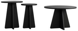 Kavos staliukų komplektas Kalune Design Mushroom, juoda sp., 30 - 60 cm x 60 cm x 40 - 50 cm, 3 vnt.