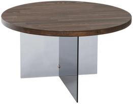 Kavos staliukas Kalune Design Serenity, riešuto sp./tamsiai pilka sp., 70 cm x 70 cm x 40 cm