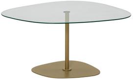 Kavos staliukas Kalune Design Soho, skaidri sp./aukso sp., 85 cm x 67 cm x 40 cm