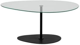 Kavos staliukas Kalune Design Porto, skaidri sp./juoda sp., 90 cm x 60 cm x 40 cm