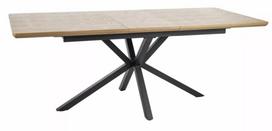 Valgomojo stalas išskleidžiamas Logan, ąžuolo sp./juoda sp., 160 - 200 cm x 90 cm x 75 cm