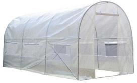 Arkinis šiltnamis su orlaidėmis 003323, polivinilchloridas (pvc), 4.5 x 3 m, balta sp.