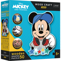 Medinė dėlionė Trefl Mickey Mouse, 22 cm x 17 cm, 50 vnt.