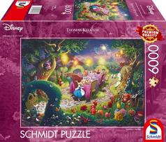 Dėlionė Schmidt Alice In Wonderland Mad Hatters Tea Party, 107 cm x 157.4 cm, 6000 vnt., įvairių spalvų