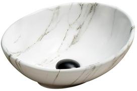 Vonios praustuvas Mexen Elza, keramika, 40.5 cm x 33 cm x 14 cm, balta sp./pilka sp.