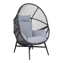 Lauko krėslas House Nordic Rosario, juoda sp./pilka sp., 74 cm x 73 cm x 103 cm