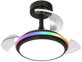 Lubinis ventiliatorius su lempa CristalRecord Antila Mini XS RGB, 40 W