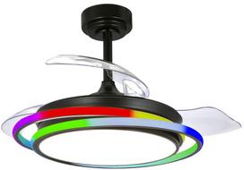 Lubinis ventiliatorius su lempa CristalRecord Antila Mini RGB, 45 W, 1 vnt.