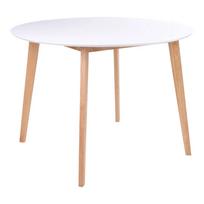 Valgomojo stalas House Nordic Vojens, balta sp./medžio sp., 105 cm x 105 cm x 75 cm