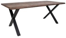 Valgomojo stalas House Nordic Toulon, ąžuolo sp./juoda sp./ruda sp., 200 cm x 95 cm x 75 cm